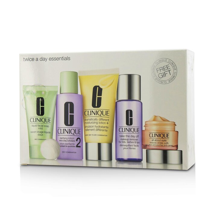 Bộ sản phẩm chăm sóc da Clinique Daily Essentials cho da khô kết hợp All About Eyes 15ml giá rẻ