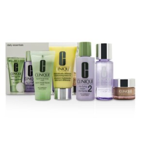 Bộ sản phẩm chăm sóc da Clinique Daily Essentials cho da khô kết hợp All About Eyes 15ml chính hãng