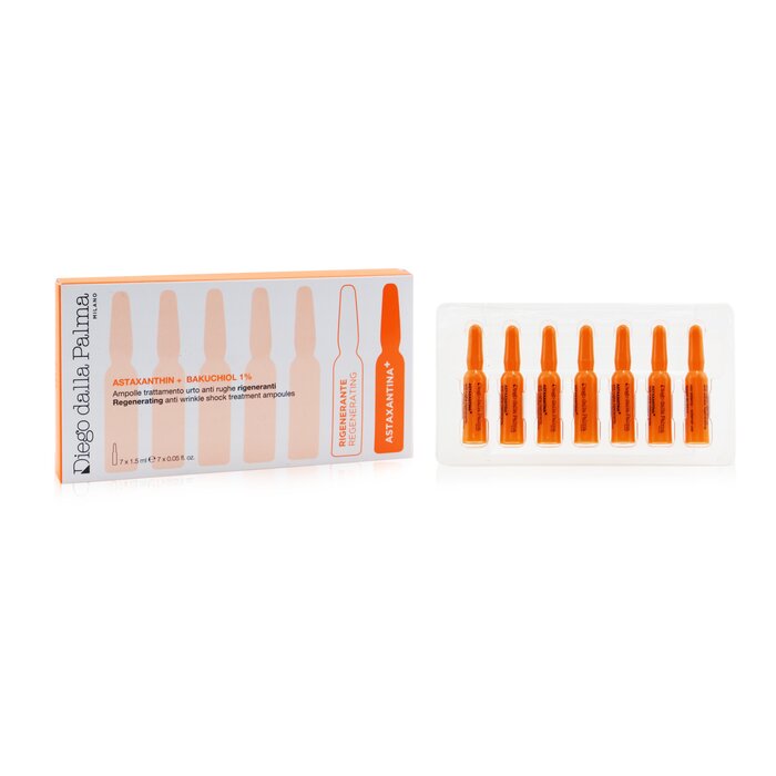 Diego Dalla Palma Milano Astaxantina Regenerating Anti Wrinkle Shock Treatment Ampoules 7x1 5ml