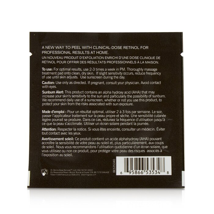 Peel tái tạo nếp nhăn Ferulic Retinol Dr Dennis Gross 16 liệu trình giá rẻ