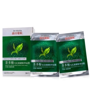 Mặt nạ tinh chất trà xanh làm se khít lỗ chân lông Dr. Morita 10 miếng chính hãng