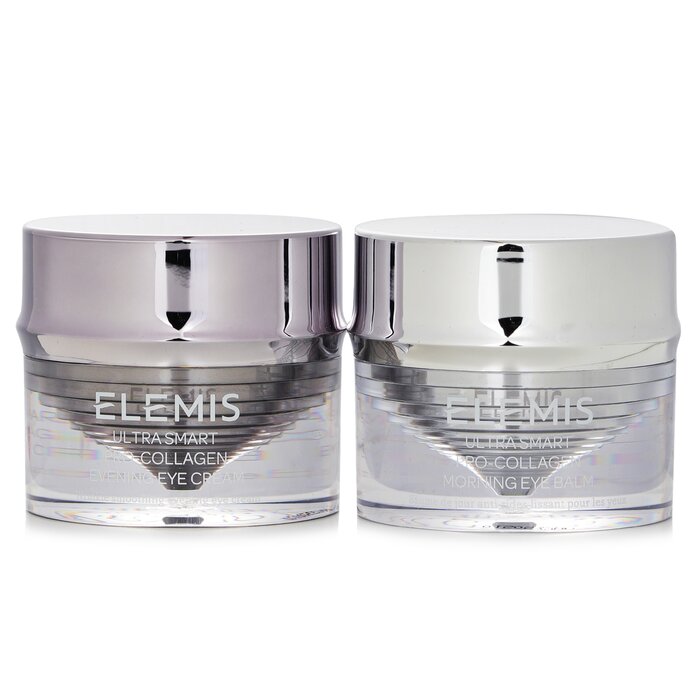 Elemis Ultra Smart Pro Collagen Day Night Eye Treatment Duo 1x Morning Eye Balm 1x Evening Eye Cream 1x Eye Tool 2x10ml