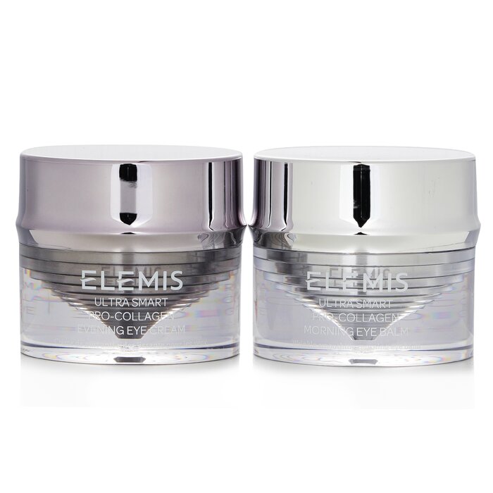 Bộ đôi chăm sóc vùng mắt Elemis Ultra Smart Pro Collagen Ban Ngày Ban Đêm 1x Balm Mắt Buổi Sáng 1x Kem Mắt Buổi Tối 1x Dụng Cụ Mắt 2x10ml giá rẻ