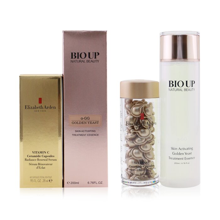 Elizabeth Arden Ceramide Vitamin C Capsules Radiance Renewal Serum 60Caps Free Natural Beauty Bio Up Treatment Essence 200ml