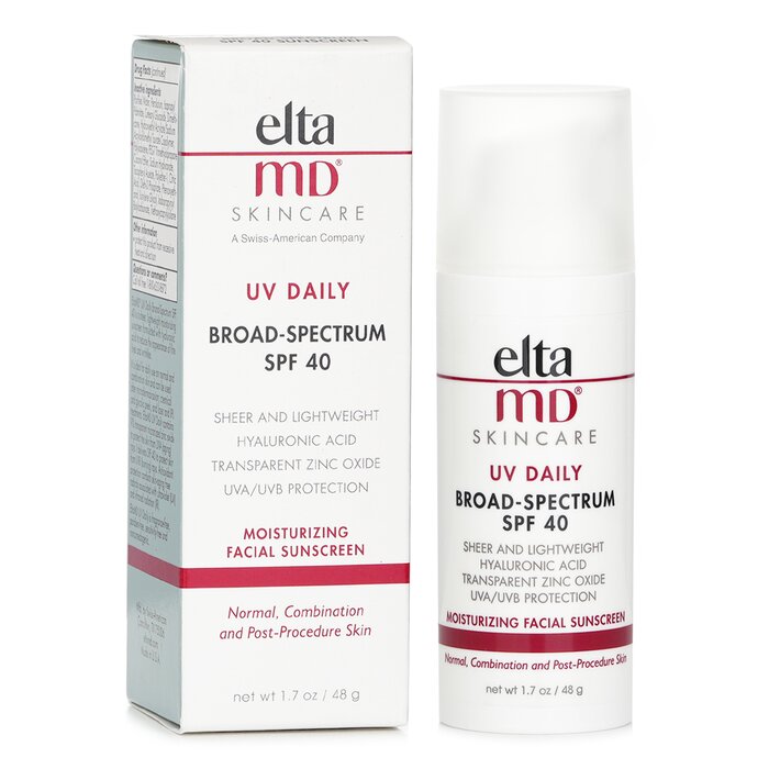 Eltamd Uv Daily Moisturizing Facial Sunscreen SPF 40 For Normal Combination Post Procedure Skin 48g