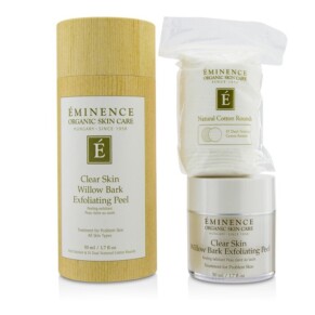Eminence Clear Skin Willow Bark Exfoliating Peel With 35 Dual Textured Cotton Rounds 50ml