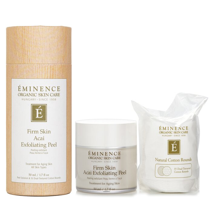 Eminence Firm Skin Acai Exfoliating Peel With 35 Dual Textured Cotton Rounds 50ml
