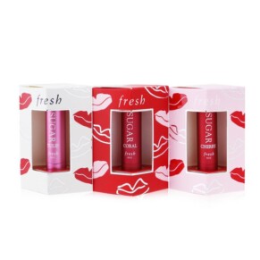 Fresh Blushing Lip Beauties Set 3x Mini Sugar Lip Treatment SPF 15 2 2g