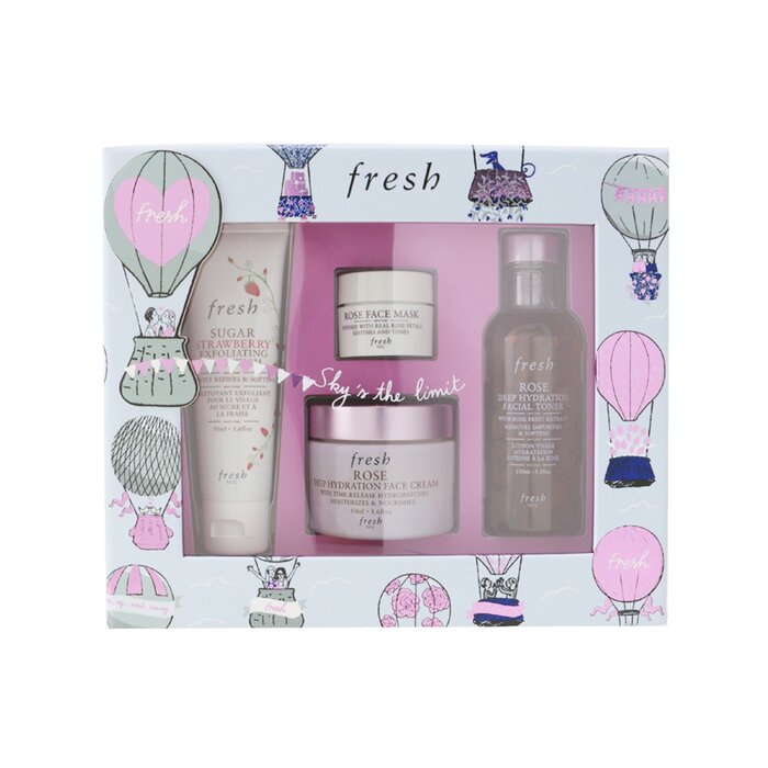 Bộ sản phẩm chăm sóc da Fresh Rose Deep Hydration 4 món giá rẻ