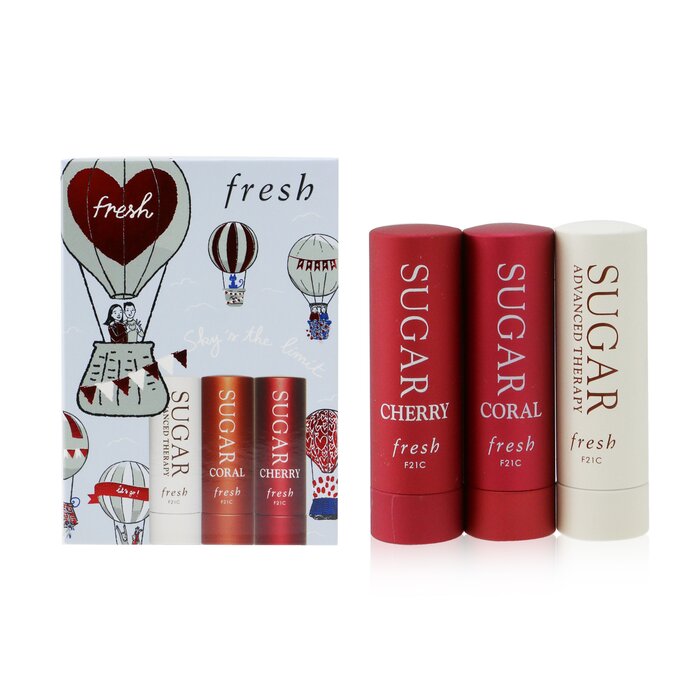 Fresh Sugar Lip Treatment Trio Set 1x Sugar Lip Treatment Advanced Therapy 2 2g