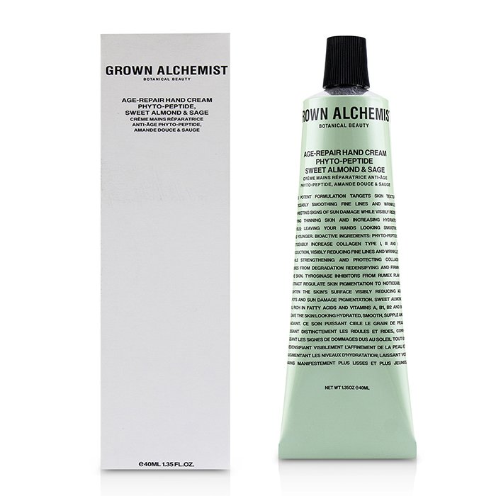 Grown Alchemist Age Repair Hand Cream Phyto Peptide Sweet Almond Sage 40ml