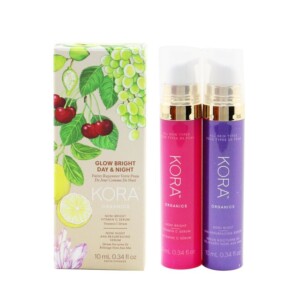 Kora Organics Glow Bright Day Night Set Noni Bright Vitamin C Serum 10ml