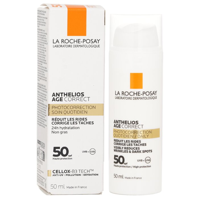 La Roche Posay Anthelios Age Correct Daily Photocorrection Visibly Reduces Wrinkles Dark Spots SPF 50 50ml
