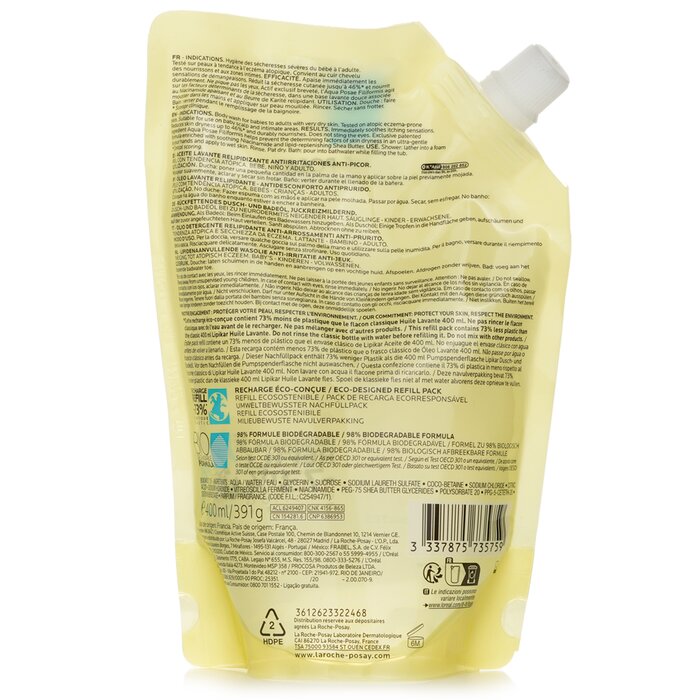 Dầu Tẩy Trang Giảm Kích Ứng La Roche Posay Lipikar Ap Eco Refill 400ml giá rẻ