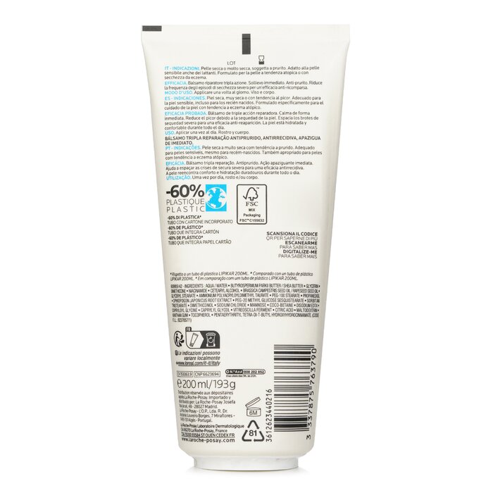 Balm dưỡng ẩm La Roche Posay Lipikar Baume AP M Eco Tube 200ml giá rẻ