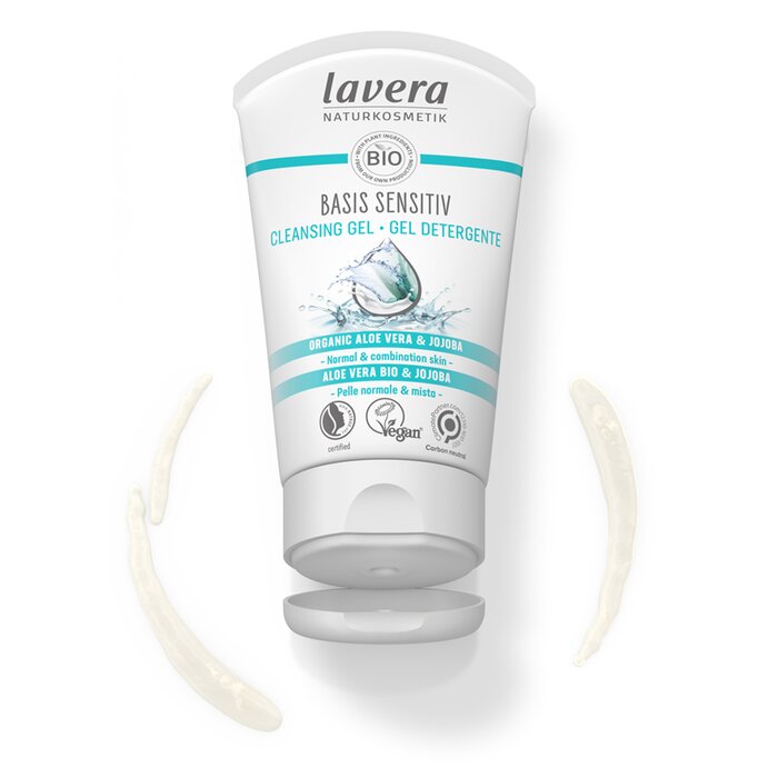 Lavera Basis Sensitiv Cleansing Gel Organic Aloe Vera Jojoba For Normal Combination Skin 125ml