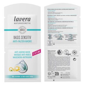 Mặt nạ chống lão hóa Lavera Basis Sensitiv Q10 2x5ml chính hãng