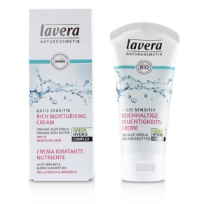 Lavera Basis Sensitiv Rich Moisturising Cream Organic Aloe Vera Organic Shea Butter 50ml