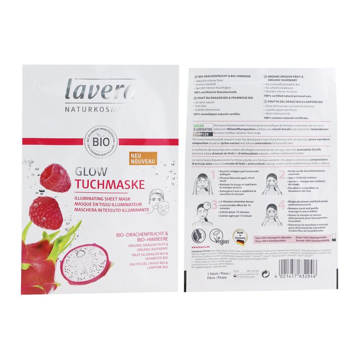 Mặt Nạ Giấy Lavera Làm Sáng Da Với Dưa Hấu Rừng Organic Raspberry 1 Tấm giá rẻ