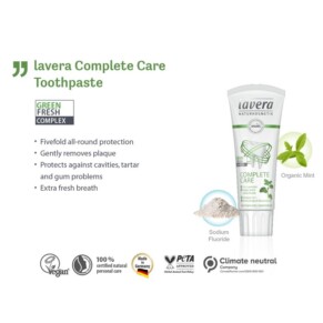 Lavera Toothpaste Complete Care With Organic Mint Sodium Fluoride 75ml