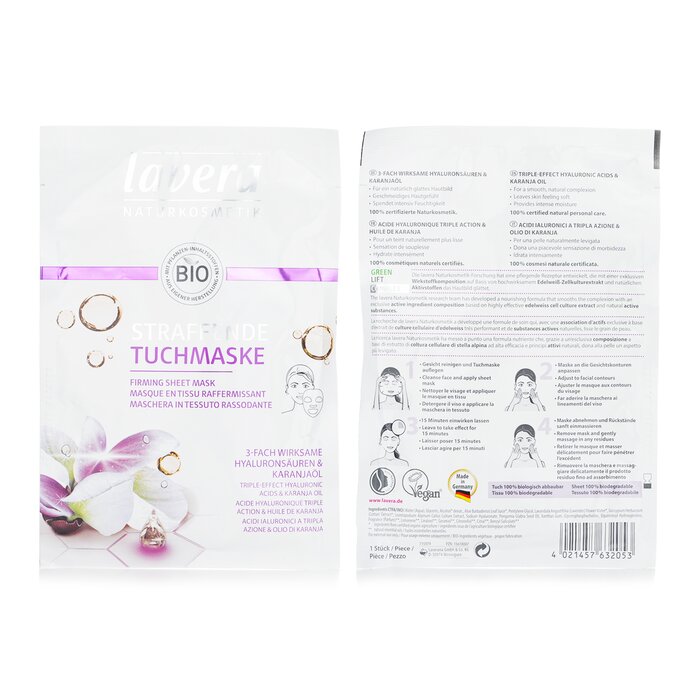 Lavera Triple Effect Hyaluronic Acids Firming Sheet Mask 1Sheet