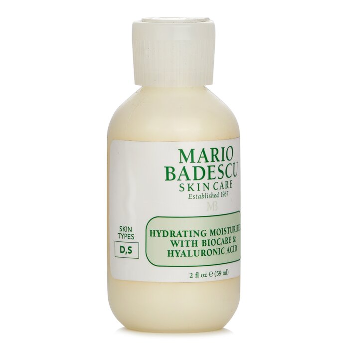 Mario Badescu Hydrating Moisturizer With Biocare Hyaluronic Acid For Dry Sensitive Skin Types 59ml