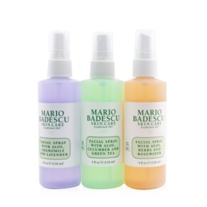 Bộ xịt khoáng Mario Badescu 3 loại 118ml với lô hội, dưa chuột & trà xanh, lô hội, thảo mộc & nước hoa hồng, lô hội, hoa cúc & oải hương chính hãng