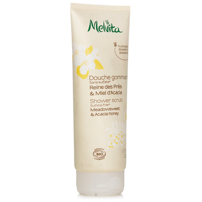 Melvita Meadowsweet Acacia Honey Shower Scrub 200ml