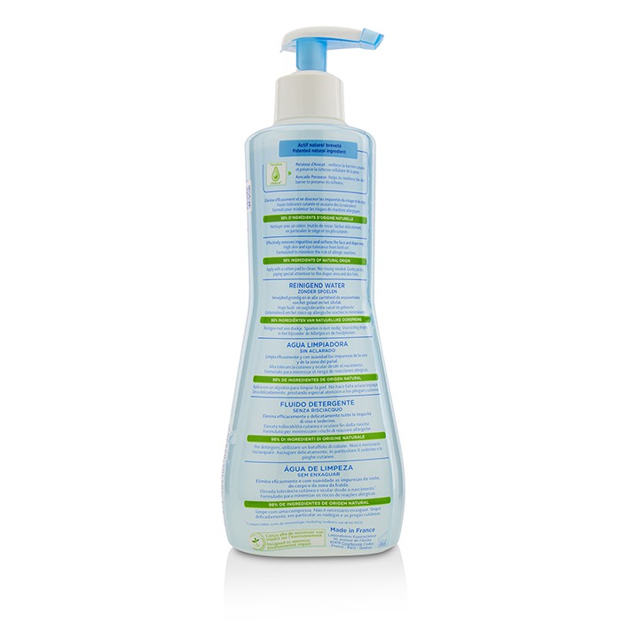 Mustela No Rinse Cleansing Water Face Diaper Area For Normal Skin 500ml