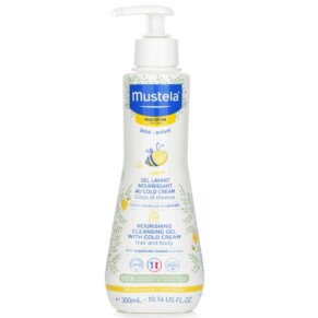 Gel tắm dưỡng ẩm Mustela với kem lạnh cho tóc & cơ thể 300ml cho da khô chính hãng