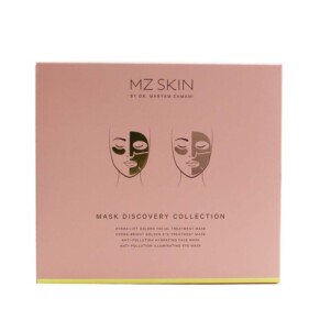 Mz Skin Mask Discovery Collection Hydra Lift Golden Facial Treatment Mask Hydra Bright Golden Eye Treatment Mask Anti Pollution Hydrating Face Mask Anti Pollution Illuminating Eye Mask 4Pcs