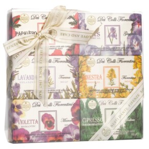 Nesti Dante Dei Colli Fiorentini Gift Set Exhilarating Papavero Sensual Iris Relaxing Lavanda Passional Ginestra Romantic Violetta Regenerating Cipresso 6x150g