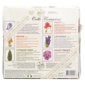 Bộ quà tặng Nesti Dante Dei Colli Fiorentini hương Papavero, Iris, Lavanda, Ginestra, Violetta, Cipresso 6x150g giá rẻ