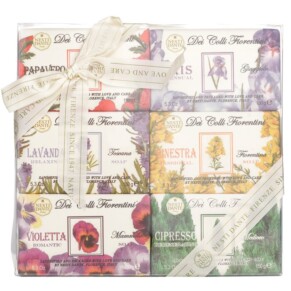 Bộ quà tặng Nesti Dante Dei Colli Fiorentini hương Papavero, Iris, Lavanda, Ginestra, Violetta, Cipresso 6x150g chính hãng