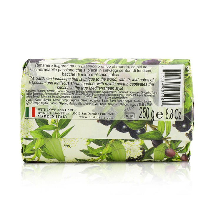 Xà phòng tự nhiên Nesti Dante Dolce Vivere Sardegna chiết xuất từ nhựa cây myrtle lentiscus & hương thảo 250g giá rẻ