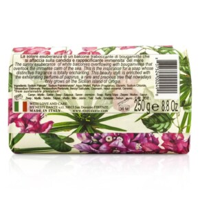 Nesti Dante Dolce Vivere Fine Natural Soap Sicilia Bouganville Marine Sea Salt Papyrus Tree 250g