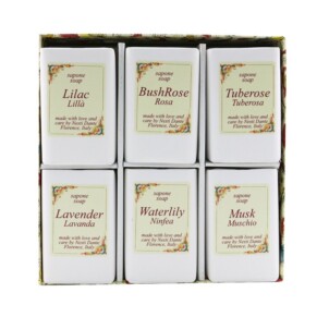 Nesti Dante Floral Notes Soap Set Lilac Bushrose Tuberose Lavender Waterlily Musk 6x 100g