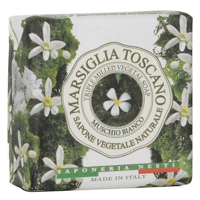 Nesti Dante Marsiglia Toscano Triple Milled Vegetal Soap Muschio Bianco 200g