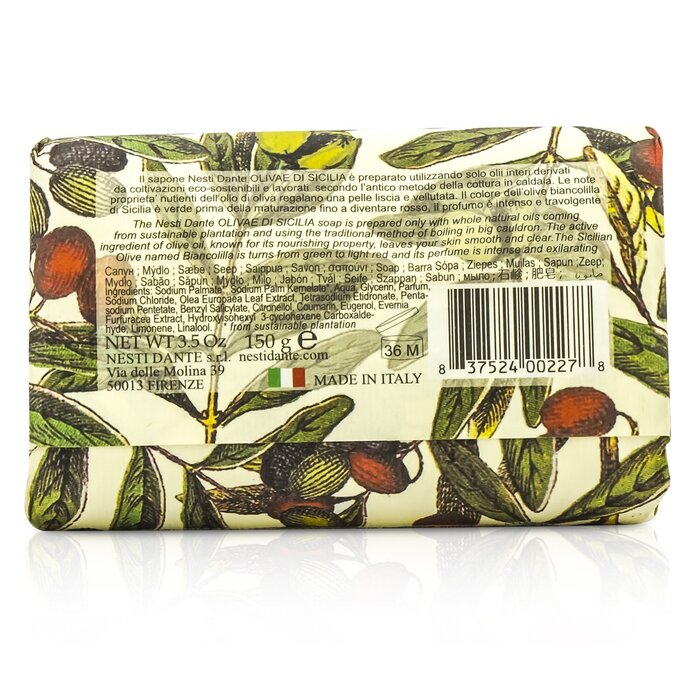 Nesti Dante Natural Soap With Italian Olive Leaf Extract Olivae Di Sicilia 150g