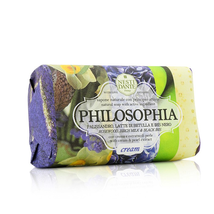 Nesti Dante Philosophia Natural Soap Cream Rosewood Birch Milk Black Iris With Cream Pearl Extract 250g