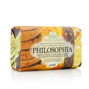 Nesti Dante Philosophia Natural Soap Scrub Mediterranean Plum Persimmon Amber With Bran Walnut Granules 250g