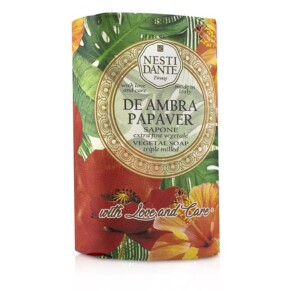 Nesti Dante Triple Milled Vegetal Soap With Love Care De Ambra Papaver 250g