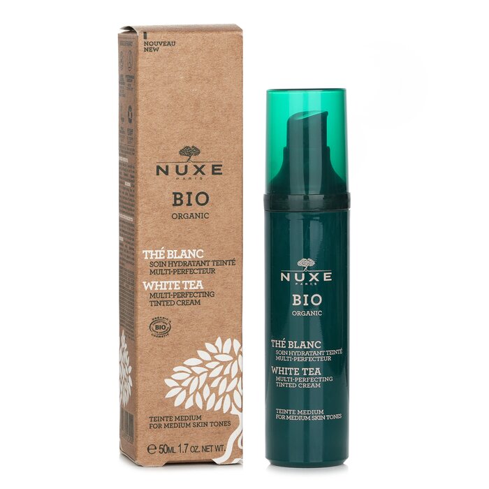 Nuxe Bio Organic White Tea Multi Perfecting Tinted Cream Medium Skin Tones 50ml