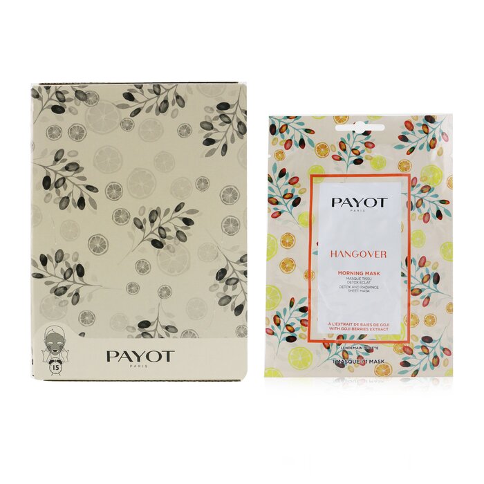 Payot Morning Mask Hangover Detox Radiance Sheet Mask 15Pcs