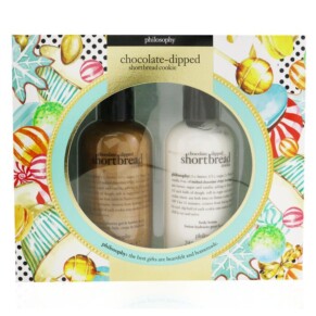 Philosophy Chocolate Dipped Shortbread Cookie 2 Pieces Gift Set Shampoo Shower Gel Bubble Bath 240ml