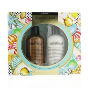 Philosophy Chocolate Dipped Shortbread Cookie 2 Pieces Gift Set Shampoo Shower Gel Bubble Bath 240ml