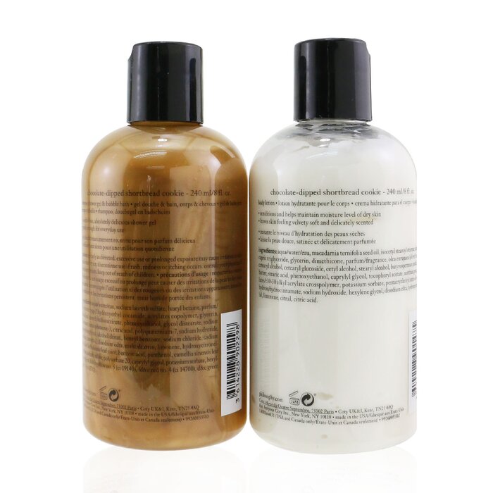 Bộ quà tặng bánh quy ngắn ngâm sô cô la & dầu gội sữa tắm Philosophy 240ml giá rẻ