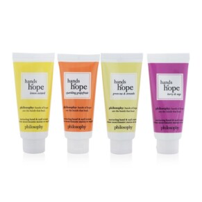 Kem Dưỡng Da Tay Philosophy Hope For All Nurturing Hand Nail Cream Set 4 Món Hương Chanh Custard 30ml chính hãng