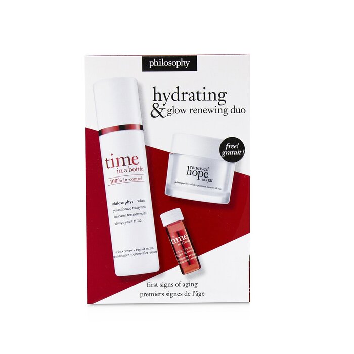 Bộ sản phẩm Philosophy Dưỡng Ẩm Tỏa Sáng Gồm Serum Activator Time In A Bottle & Renewed Hope In A Jar 3 Món giá rẻ