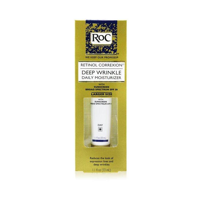 Roc Retinol Correxion Deep Wrinkle Daily Moisturizer With Sunscreen Broad Spectrum SPF 30 33ml